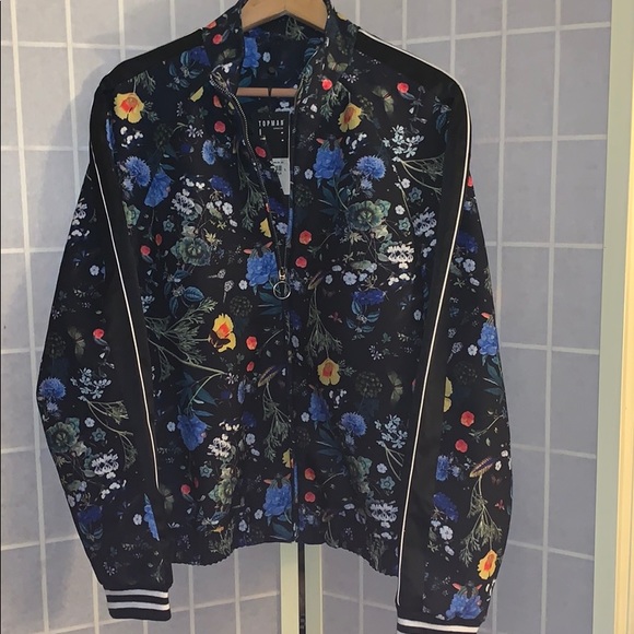mens floral track jacket